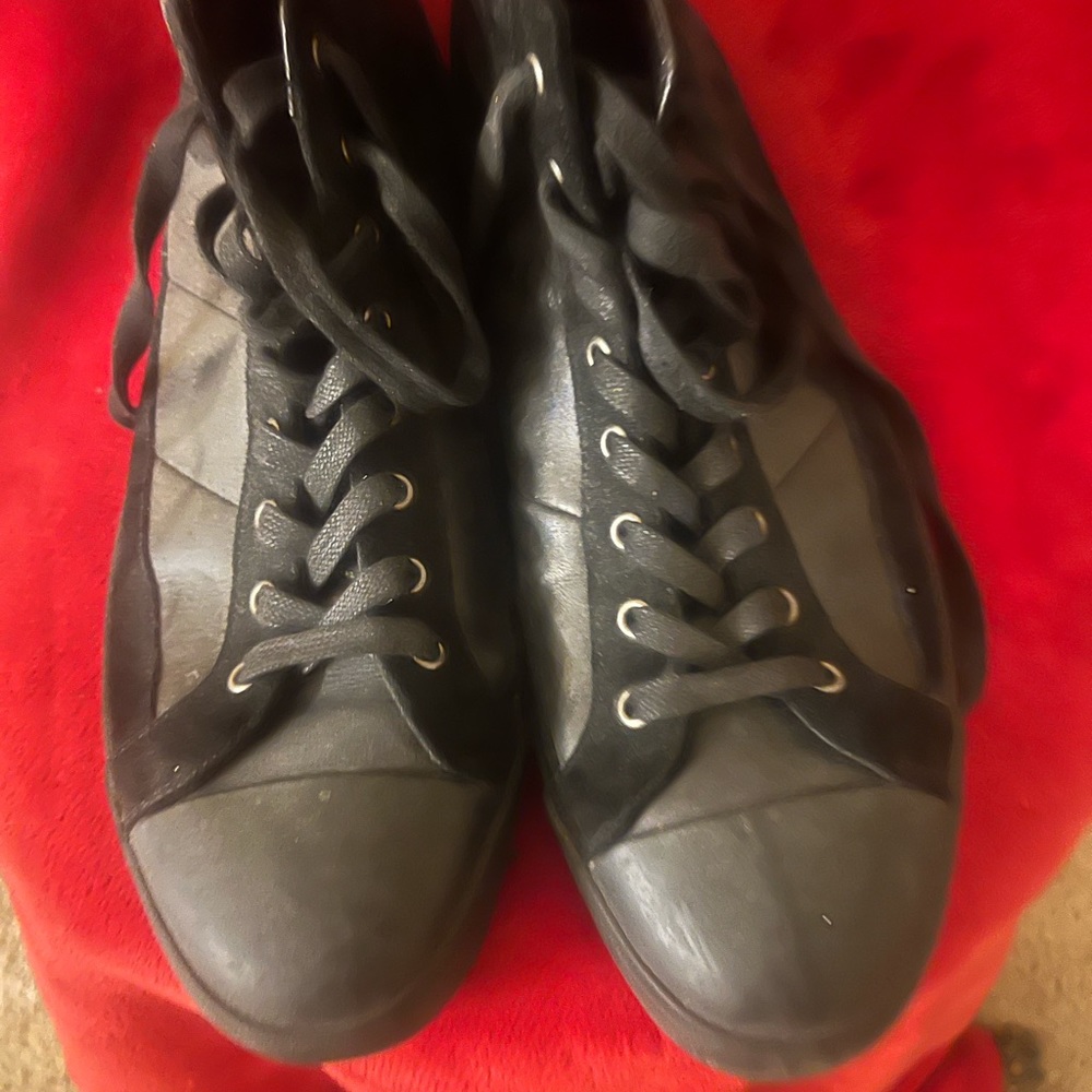Polo Leather Sneakers, size 14 black in good condition